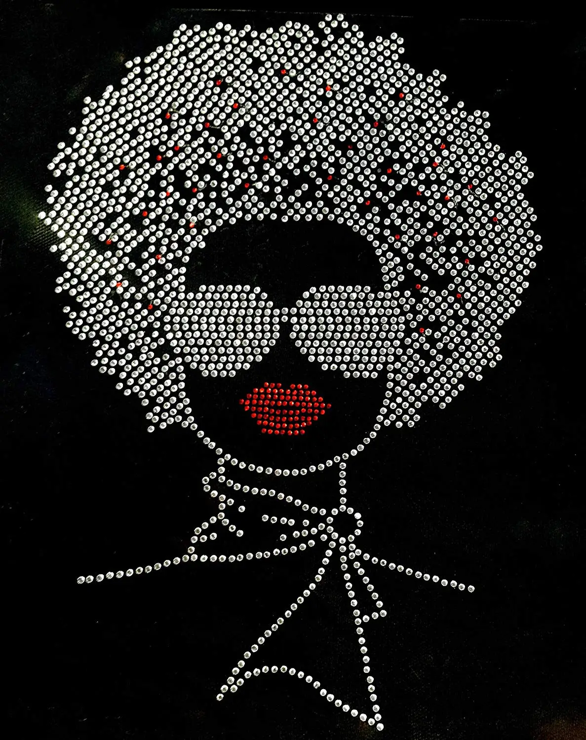 Diamond Stickers Adhesive Sheet for Lady Clothes Iron on Rhinestone Transfer Designs
