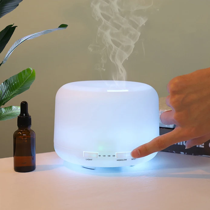 Newest 500ml Electric Aromatherapy Purifier Essential Oil Wood Aromatic 7 Led Color Air Humidifier Aroma Diffuser