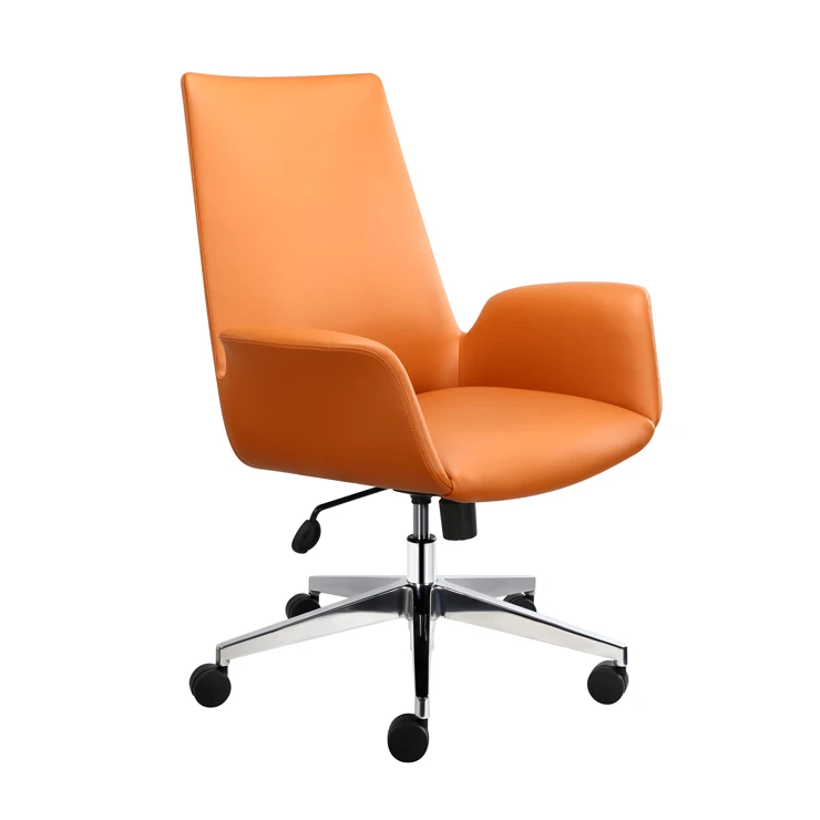 Modern Colorful Popular Sales Low Back Upholstered Leather Office Chair for Staff Use