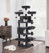 Multi-level Plush Cat Condo With 4 Scratching Posts 143 Cm Cat Tower ...