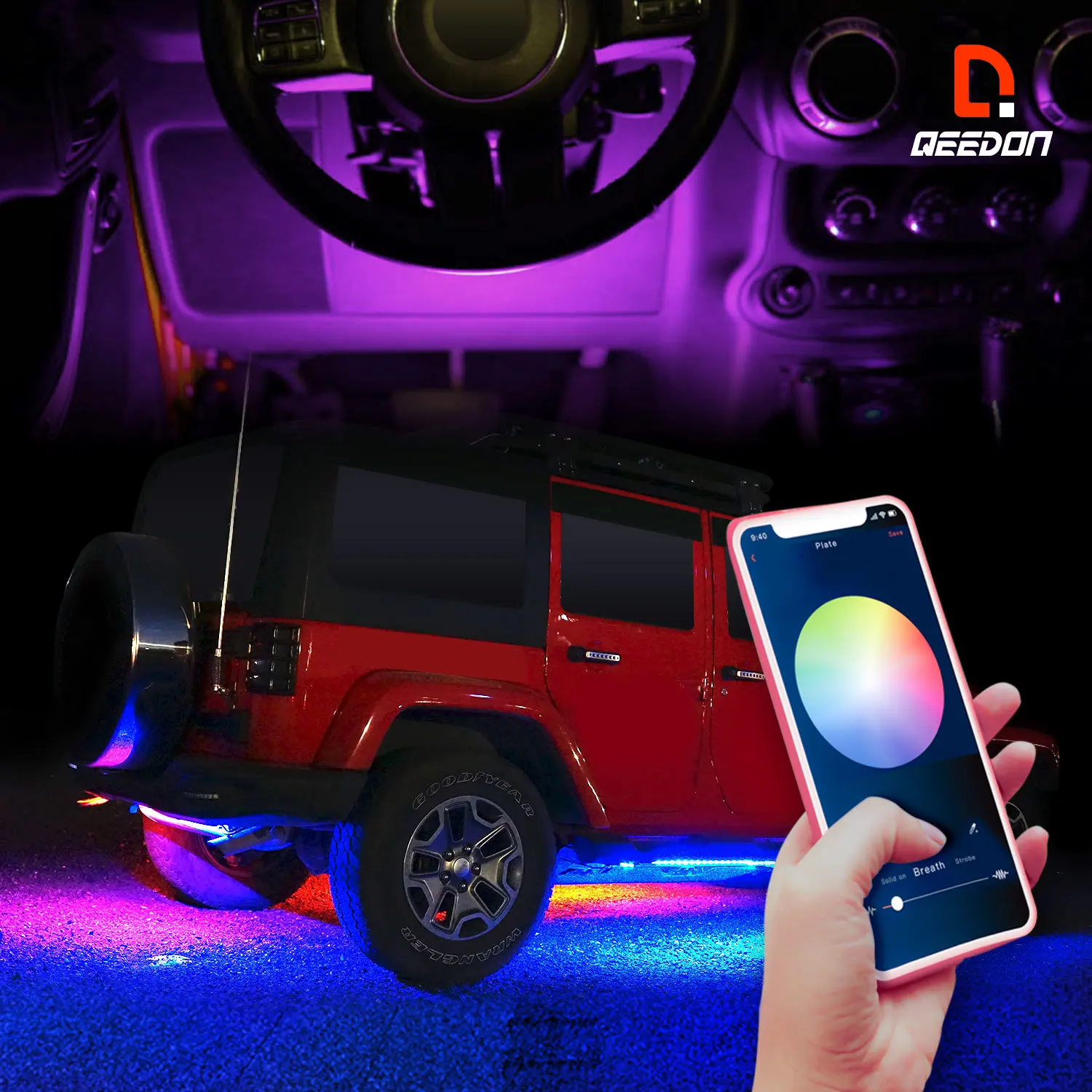 RGB car Underglow led Lights