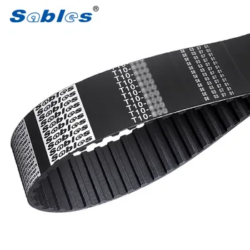 Sables Synchronous Belt Trapezoidal T10 Rubber Pitch 10mm Professional Factory OEM Customized Black Standard Timing Belt