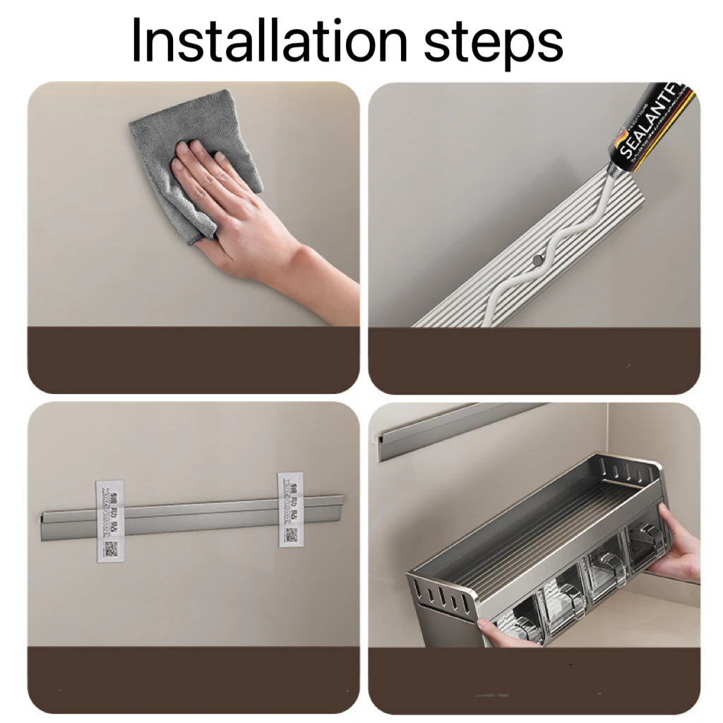 Household Fridge Space Saving Spice Storage Shelf Kitchen Spice Organizer Rack