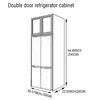 100*240*58 cm Double door refrigerator cabinet
