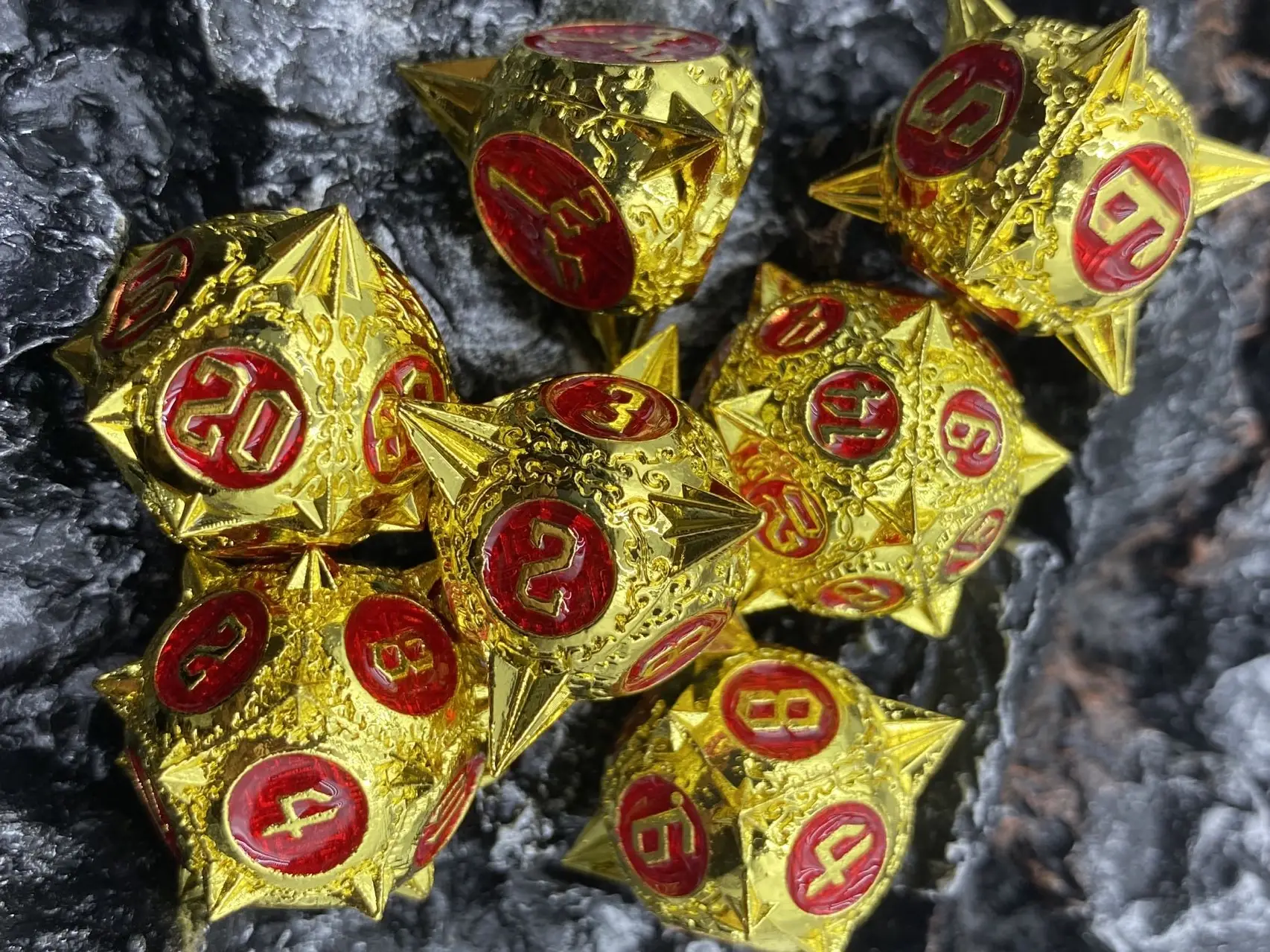 Metal Dice Set Dnd Dice D&d Dice Rpg Dungeons & Dragons Game Polyhedral