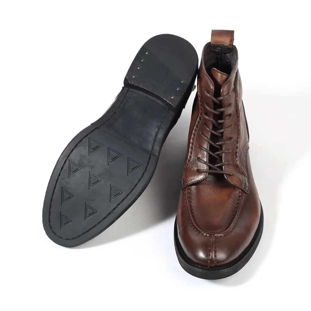 Wholesale Custom Men's Waterproof Light Leather Boots