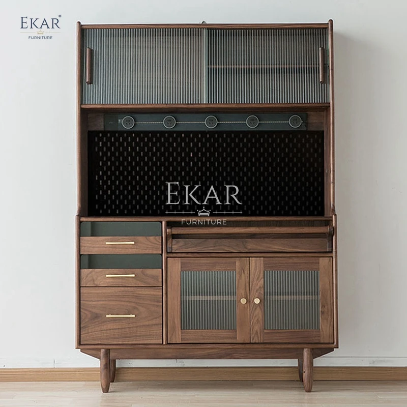 product new design modern cherry wood dining room sideboard multifunctional storage cabinet-59