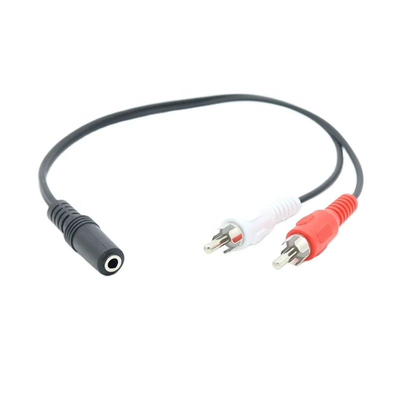 3.5mm Female Stereo To 2-rca Male Plug 