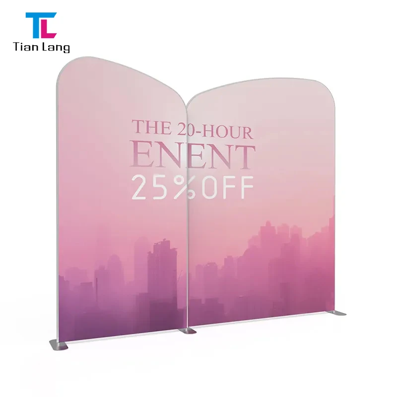 Tian Lang Personalitzat Mostra Comercial 10*8/8*8/20*8 Mida Teixit Tub Pop up Esdeveniment Balcó Banner