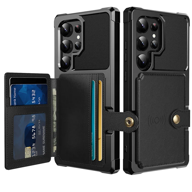 PU Leather Magnetic Wallet Case for Samsung Galaxy S25