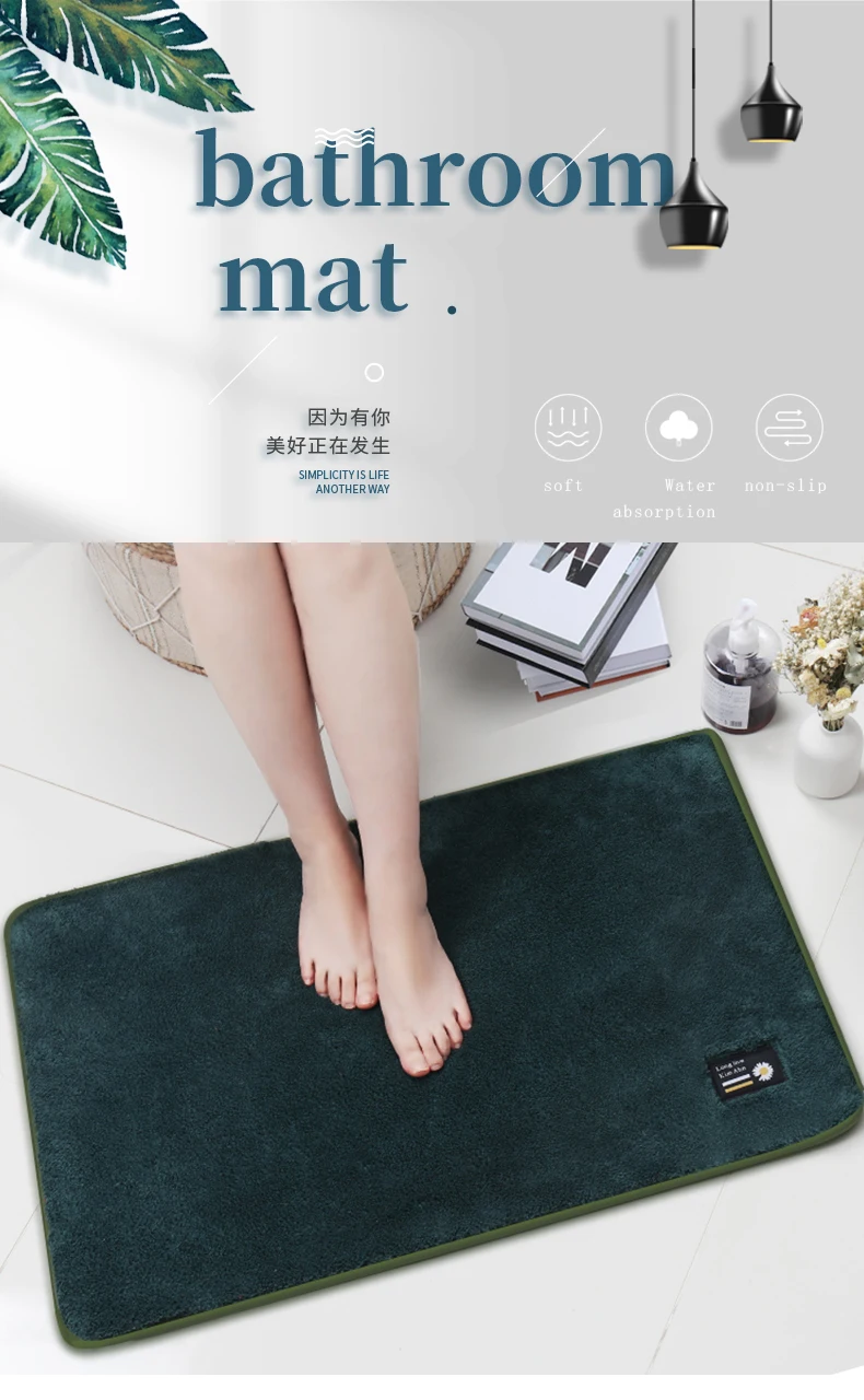 Bathroom Rugs Bath Mats Sets Super Absorbent Mat Coral Fleece Is