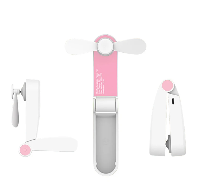 Portable Mini USB Fan Foldable Small Desk & Pocket Handheld Design Mobile Phone Accessory Gift