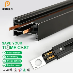 220V Ceiling Rail Light Surface Mounted Track Light Led Tracking Light 2 Lines for Shop Aluminum Light Rail Led Lighting Houses