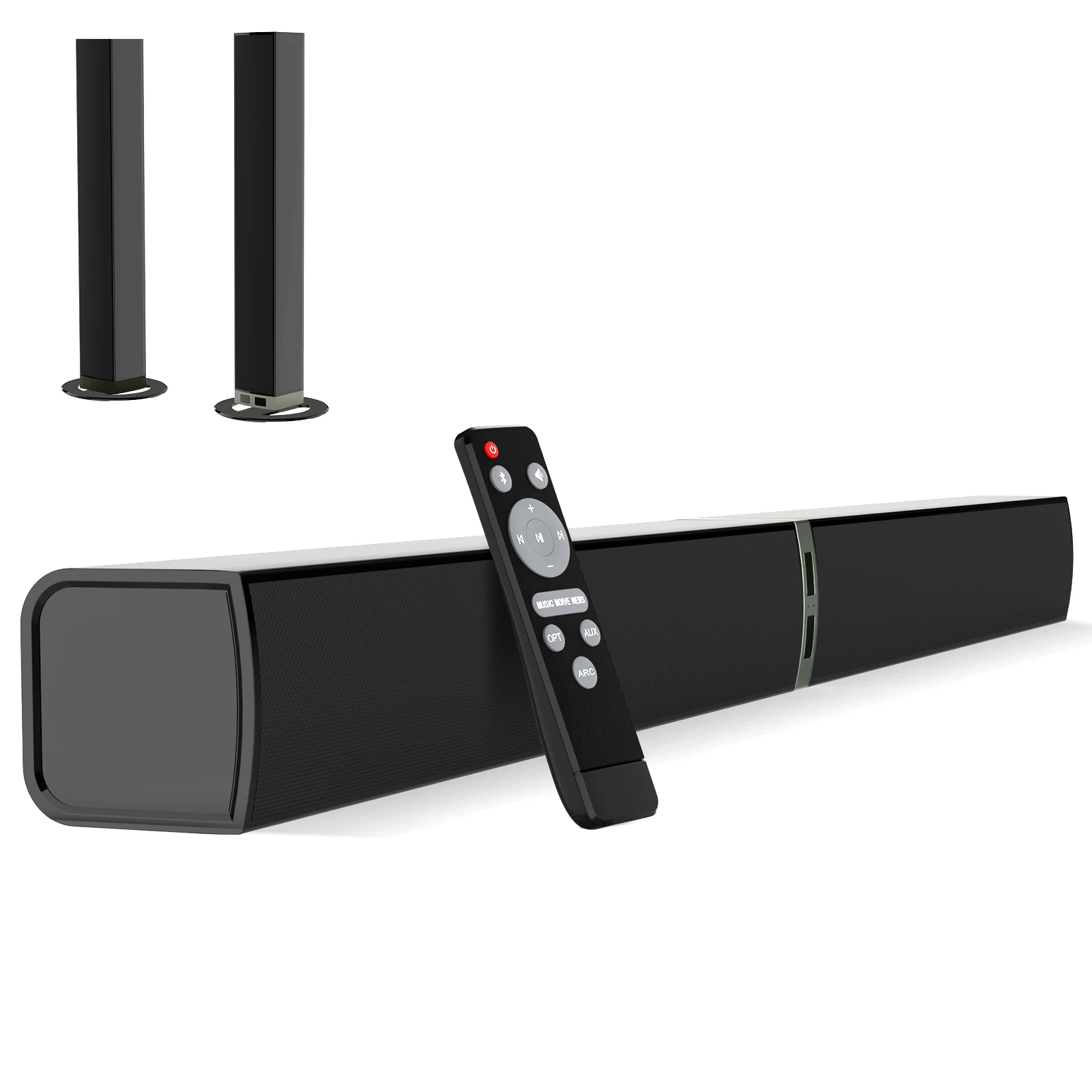 Home Theater Systems Sound Bar for Tv ARC/OPT/AUX Connection Speakers Wireless Soundbar