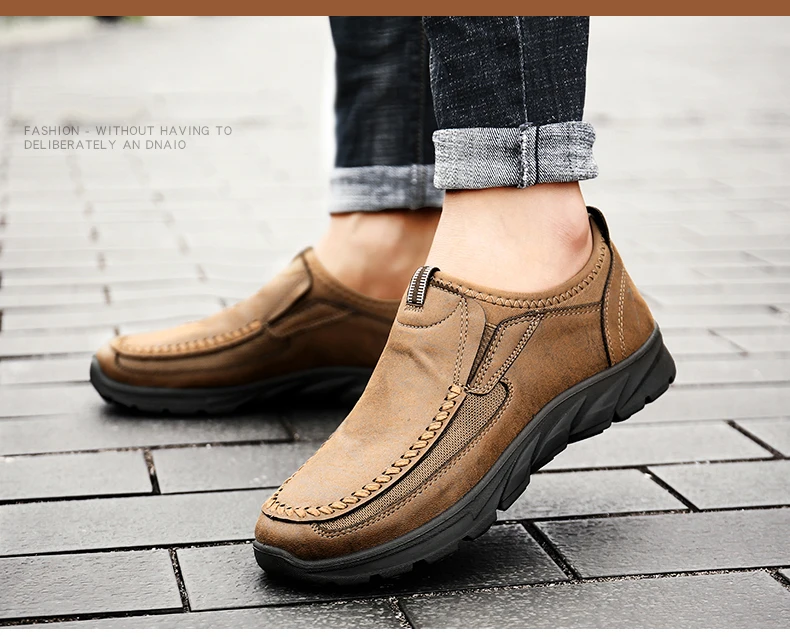 Men Casual Shoes Loafers Sneakers 2021 New Fashion Handmade Retro ...