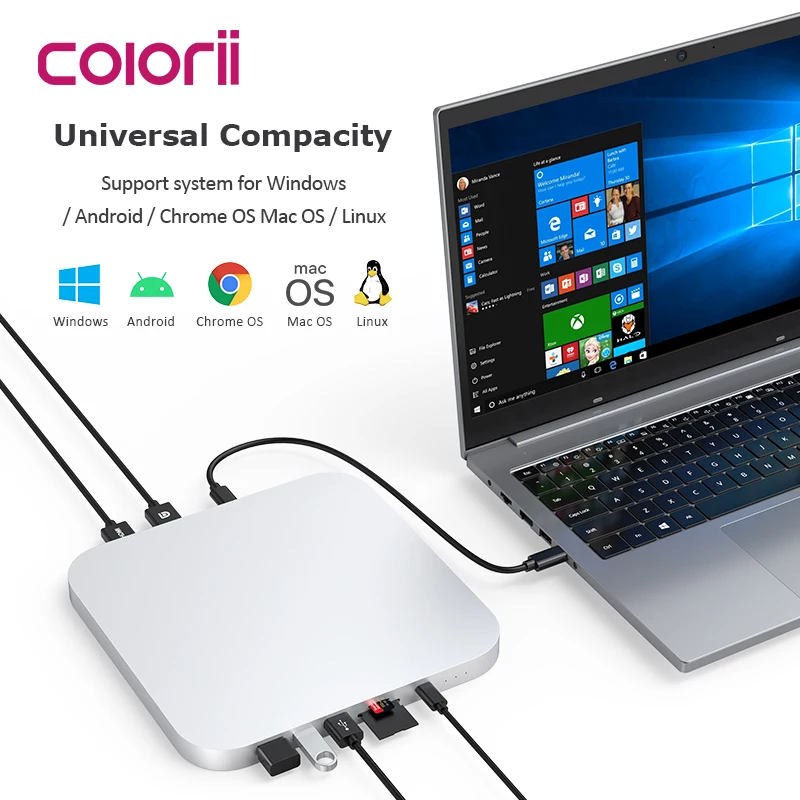 Ssd Hard Drive Enclosure Elecife Mac Mini Hub Linkify Silver MC25