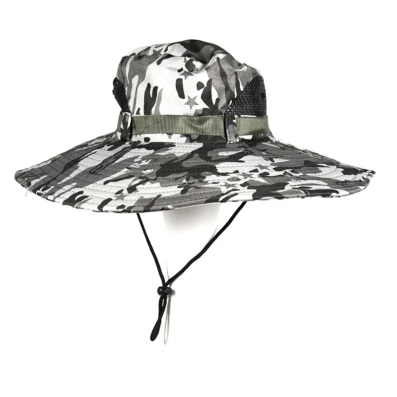 ZQ233 Camouflage Bucket Hat Summer Men