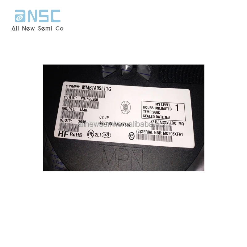 Hot sale Original MMBTA05LT1G TRANS NPN 60V 0.5A Bipolar (BJT) Transistor NPN 60 V 500 mA 100MHz 225 mW SOT-23-3 (TO-236)