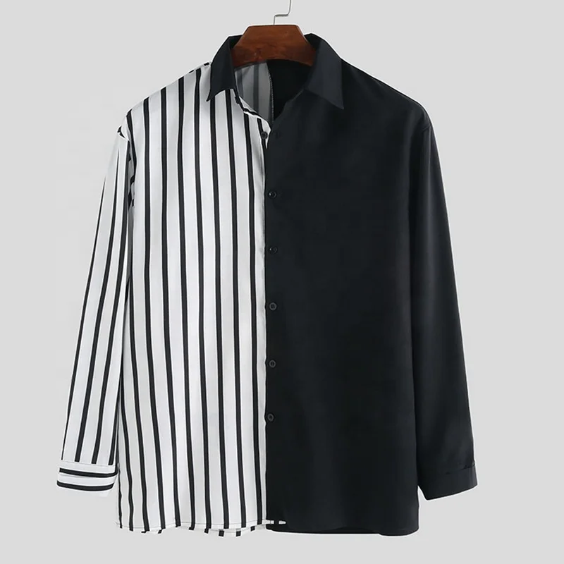 Buy Half Black Half White Dress Shirt Off 56