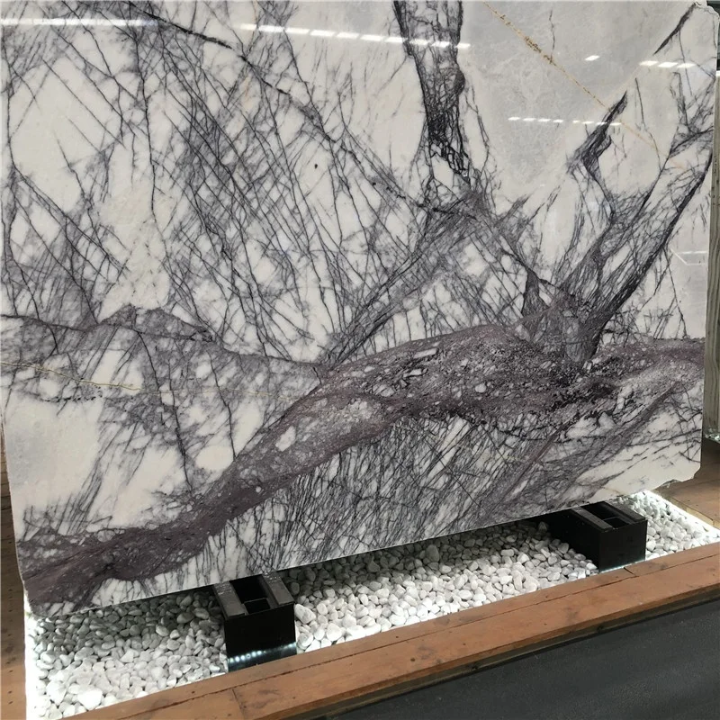 product lily white marble purple vein marble slab tiles home interior wall floor design-5