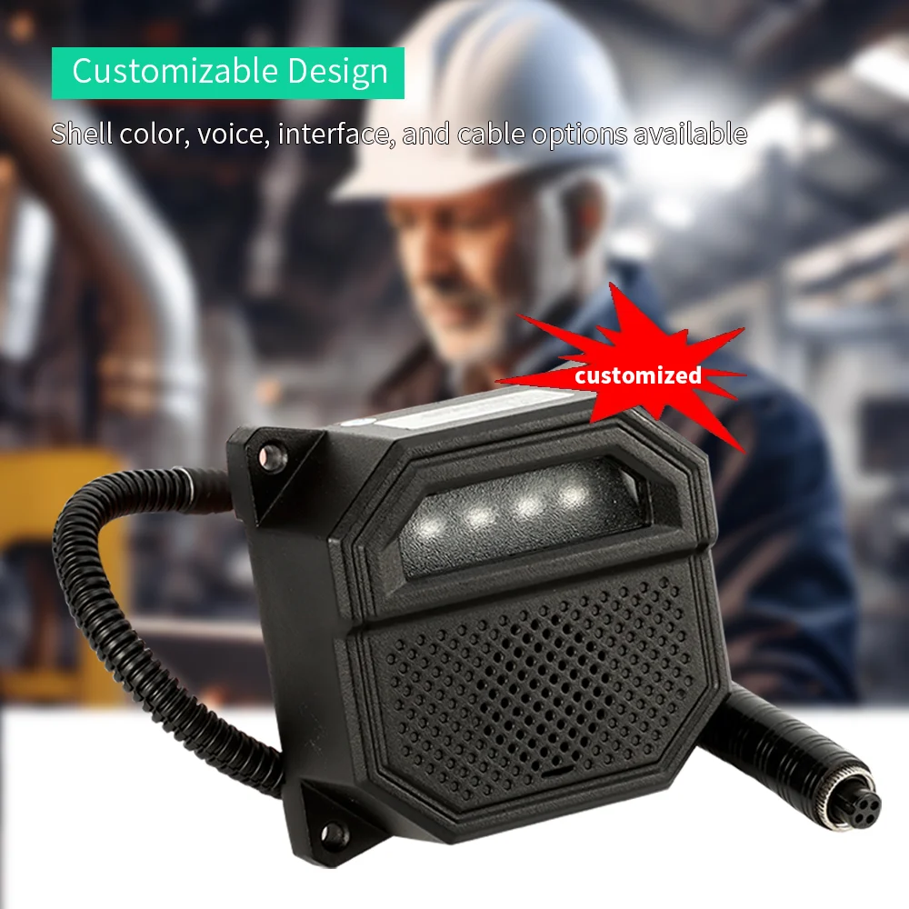product blind spot warning system 5w speaker led strobe light vehicle blind spot alarm pedestrian voice warning ip67 industrial alarm-8