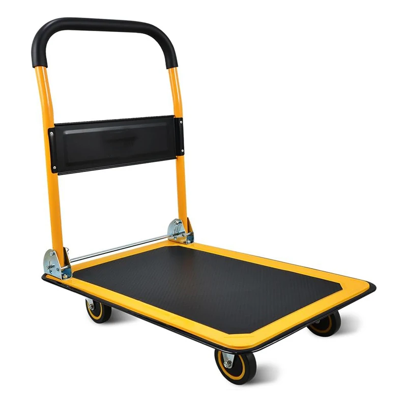 Heavy Duty 4 Wheels Trolleys Heavy Duty Dolly Electric Power Platform Cart Electric Drive Cart Platform Trolley