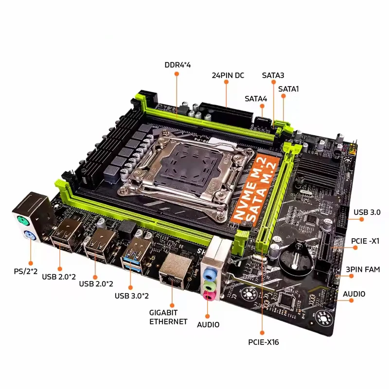X99 P4 マザーボードセットキット LGA2011-3 Xeon E5-2680V4 CPU DDR4