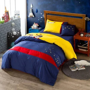 Unisex Washable Soft 3D Printed Cartoon Duvet Cover Luxury Twin Bedroom Bedding Set for Kids