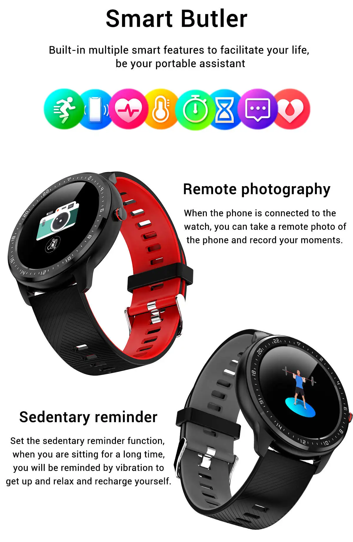 Z06 Blood Pressure Smart Watch Phone Calling Fitness IP68 Waterproof