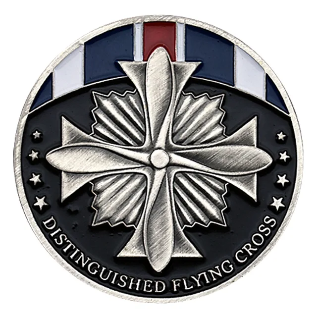 Camouflage Flying Cross Silver-Plated Commemorative Coin Flight Medal Aviation Coin Collectors Gift