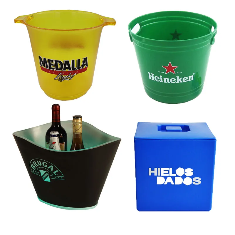 Wholesale Bucket 6 Bottles Beer Champagne Clear Acrylic Drinking