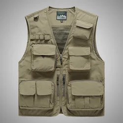 Factory Wholesale Spring And Autumn Casual Outdoor Photography Mesh Quick-drying Fishing Men's Vest