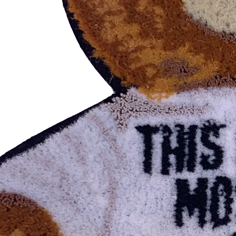 2021 New Design Custom Logo Chenille Patches Bear Shape Toothbrush Embroidery Towel 3D Fabric for Clothing Bag Accessory