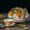 D-6 tasses, 6 plats, 6 cuillères + porte-gobelet
