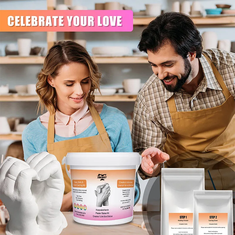 Plaster Hand Mold Casting Kit Hand Casting Kit Couples Hand Model ...