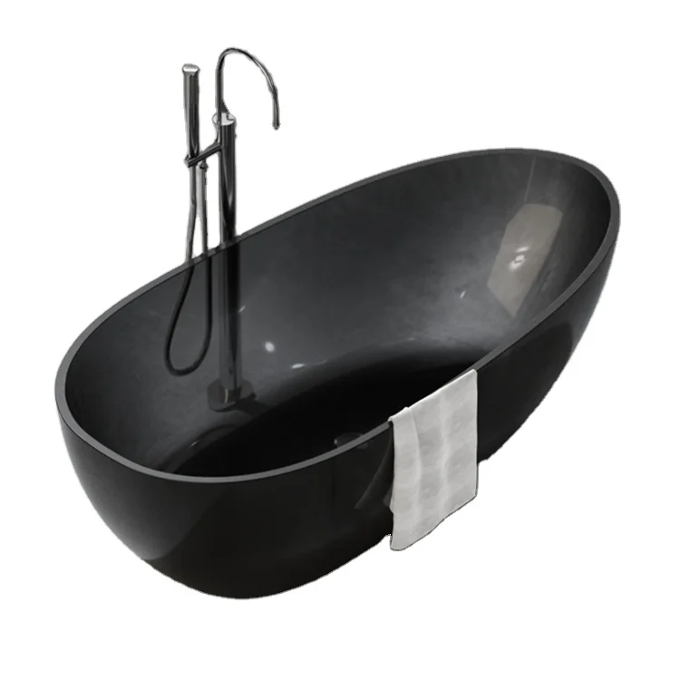 Modern Design Freestanding Bathtub Solid Surface Clear Resin Stone Colorful Transparent Soaking Tub for Bathroom New Release