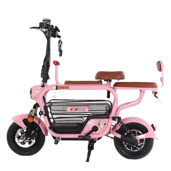 Hot Selling Electric Bicycle Pink Good Looking 2 Wheels For Adult Large Space For Carry Pets