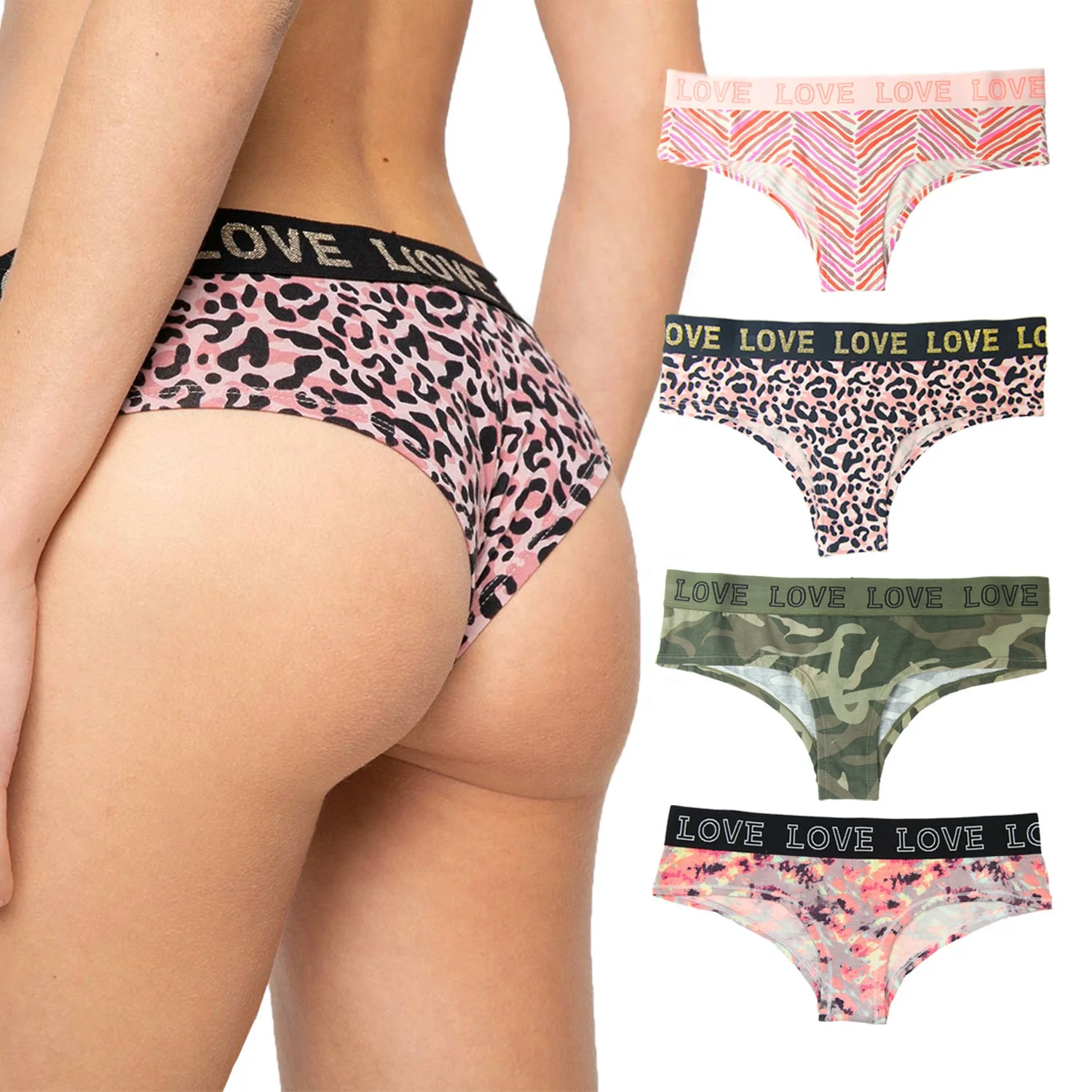 custom logo hipster panties women cotton