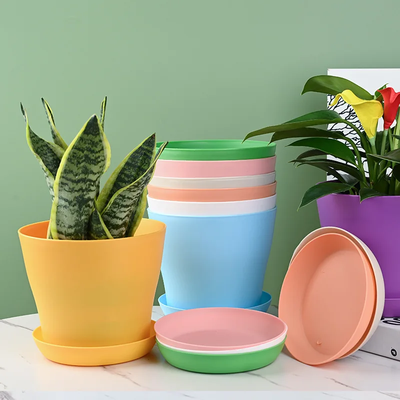 Wholesale Home & Garden Office Desk Plant Plastic Flower Pots Planter