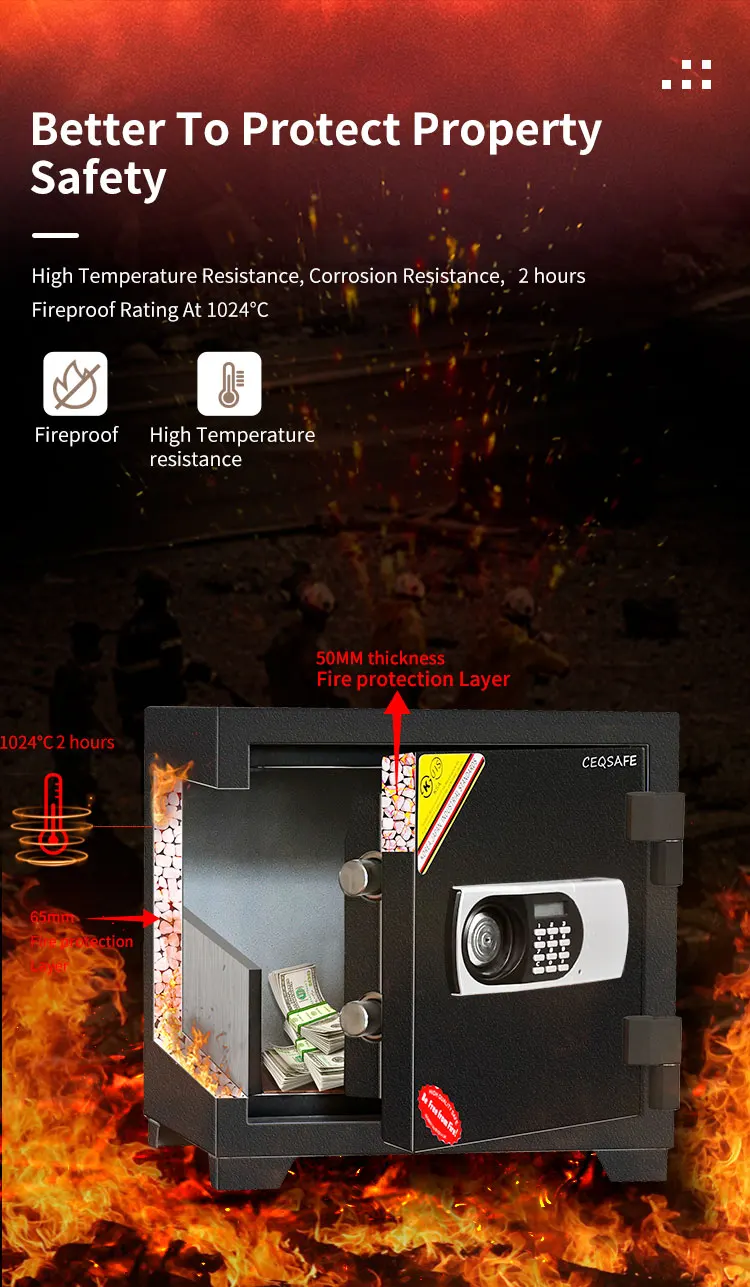 CEQSAFE Electronic Safe Box  Home and  Hotel Office Safes for Fire Resistant Safe Box details
