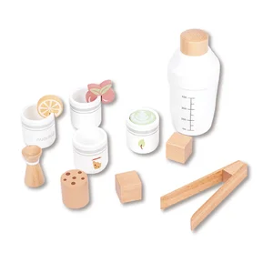 EDULAND Kitchen Toys Milk Tea Set Educational Multifunctional Pretend Play Wooden Toys