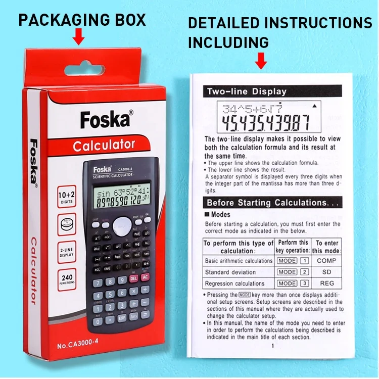 ② Calculatrice Scientifique Casio Fx-82MS Pour Les Travaux Sco - Calculatrices