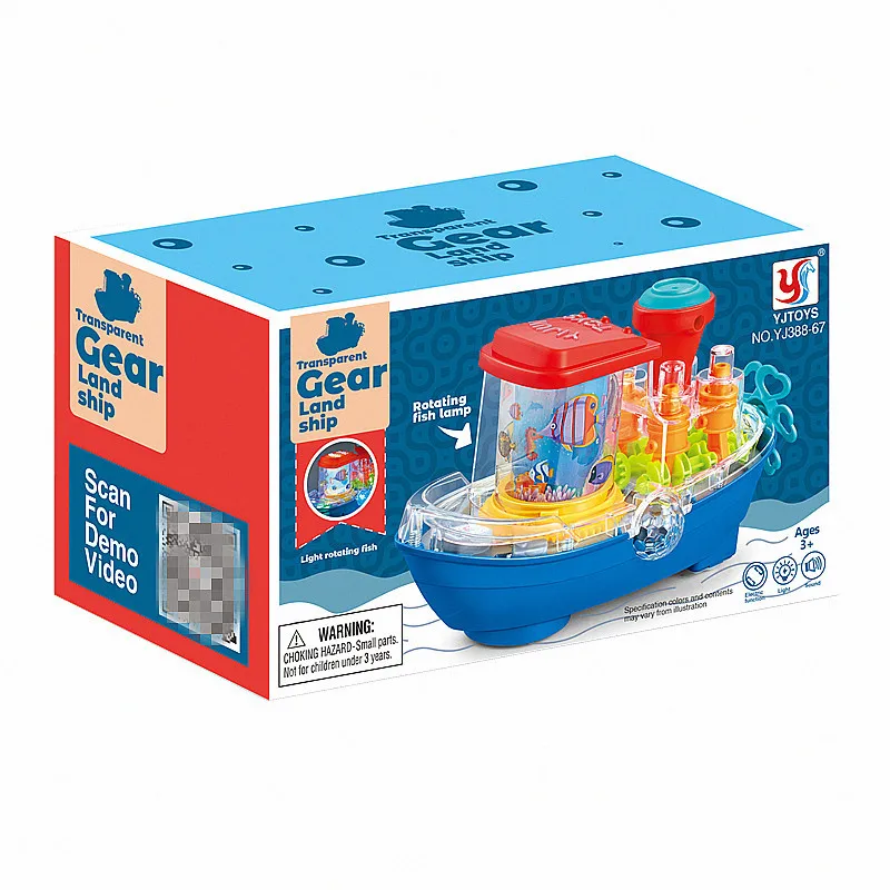 Новое поступление универсальное колесо Juguete вращение на 360 градусов с проекцией классная легкая музыкальная Прозрачная передача игрушки для лодок