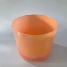 Alchemy Orange Cosmic Color Sound Healing Quartz Crystal Singing Bowls