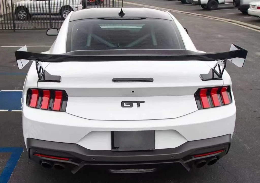 APR Style Carbon Fiber Rear Spoiler Tail Fixed Wing for Ford Mustang ...