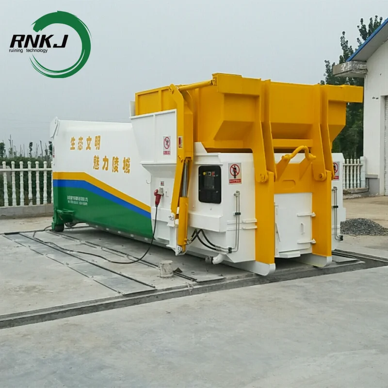 18cbm Garbage Truck Trash Can Cleaning Machine  Trailer Waste Compactor