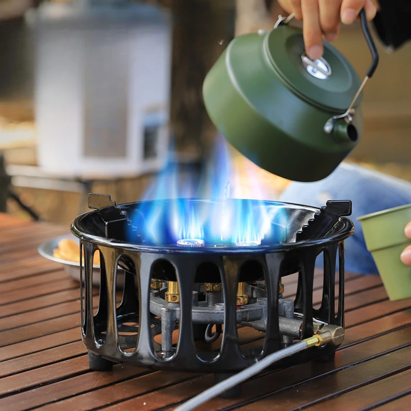 Outdoor Gas Burner Windproof Camping Stove Portable Tourist Equipment Mini Gas Camping Stove for Hiking Outdoor