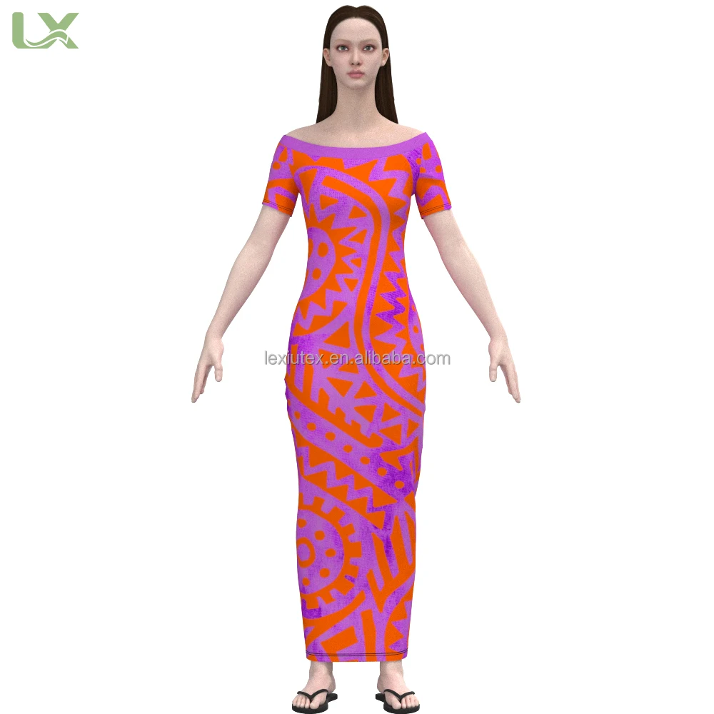 Customized Printing,Size,Style Design Pacific Island Dresses Women ...