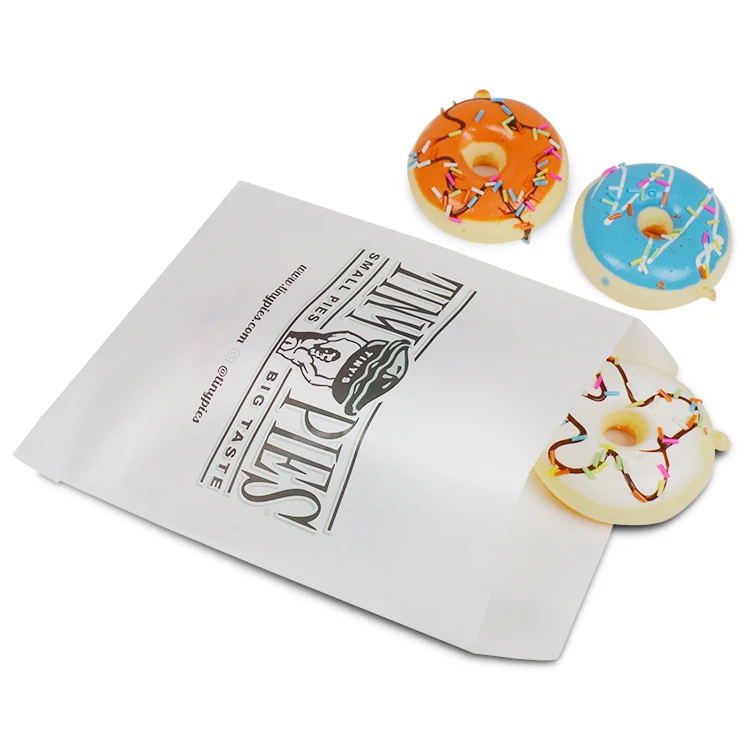 Paper Bags Manufacturing Grease Proof Parchment Glassine Wax Packaging Bag  for Sandwich Cookie Pastry Food Snack