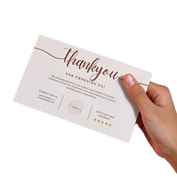Heart-Shaped Thank You Cards for Supporting Small Business Custom Handmade Crafts Decoration Offset Printing